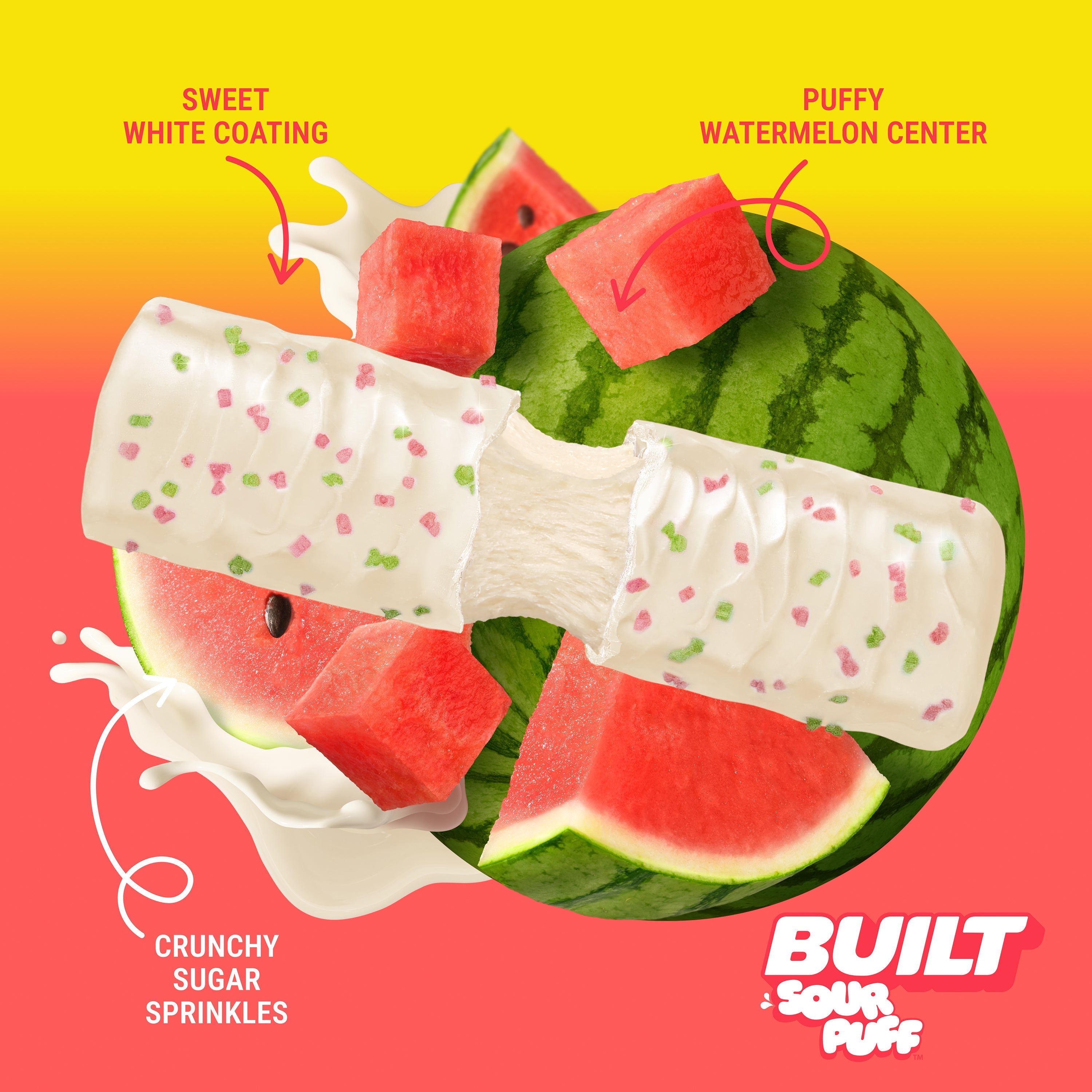 Watermelon Splash Sour Puff 4ct